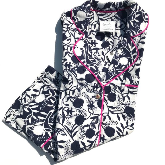 NWT Anthropologie Sweet Dreams flannel PJ top, collab with Cornelia O'Donovan - Picture 7 of 10